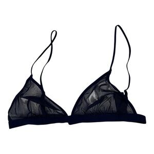 COS Mesh Bralette Bra Navy Triangle Size XS Dainty Wispy Feminine Midnight Blue